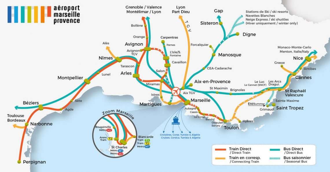 Comment faire le transfert entre l’aéroport de Marseille et le Var